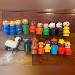 Vintage little people and Sesame Street characters 1970s